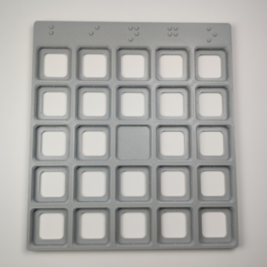 Braille Bingo card 5x5