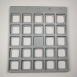 Alternative view of Braille Bingo card 5x5